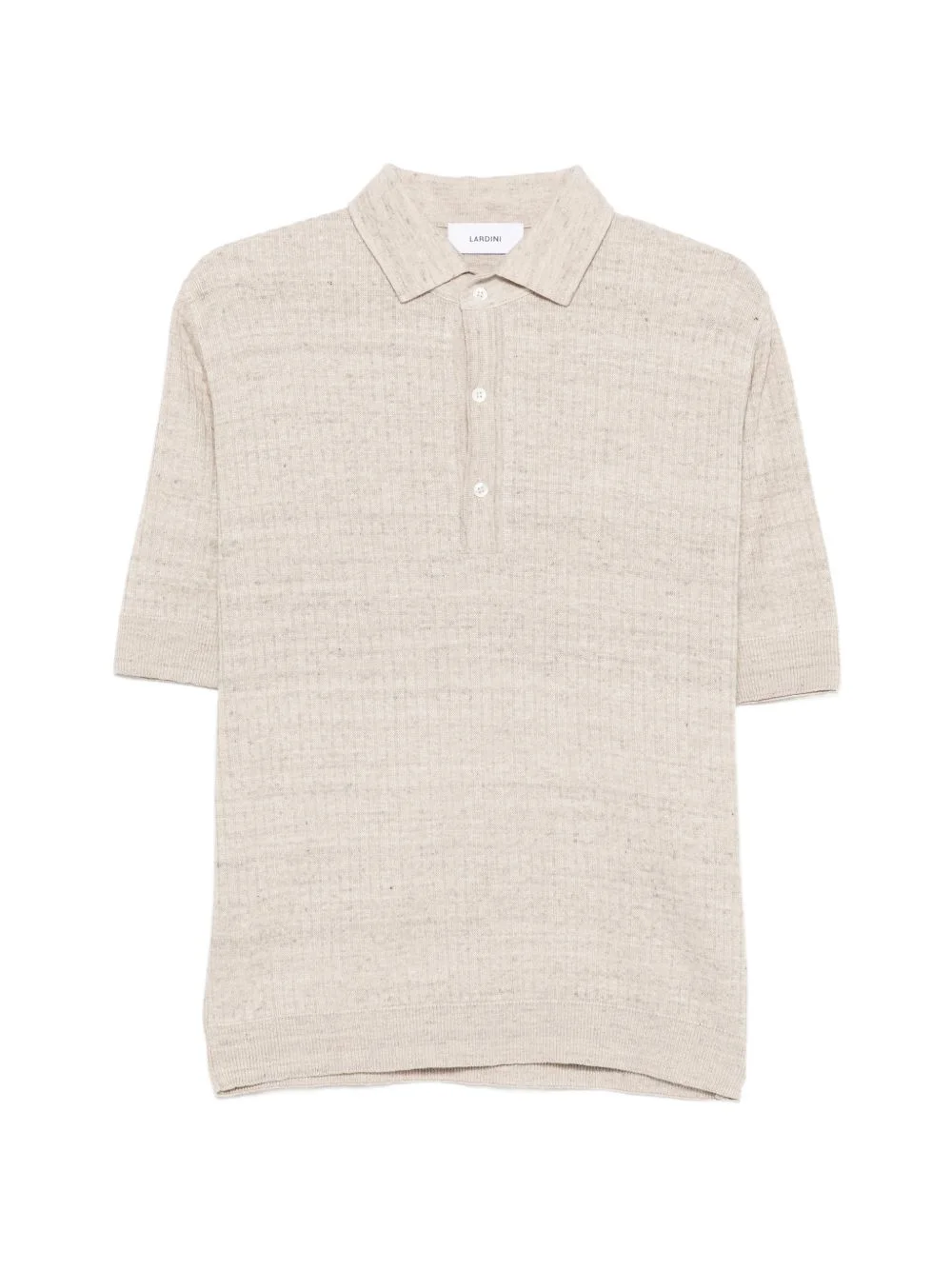 buttoned ribbed polo shirt - 1
