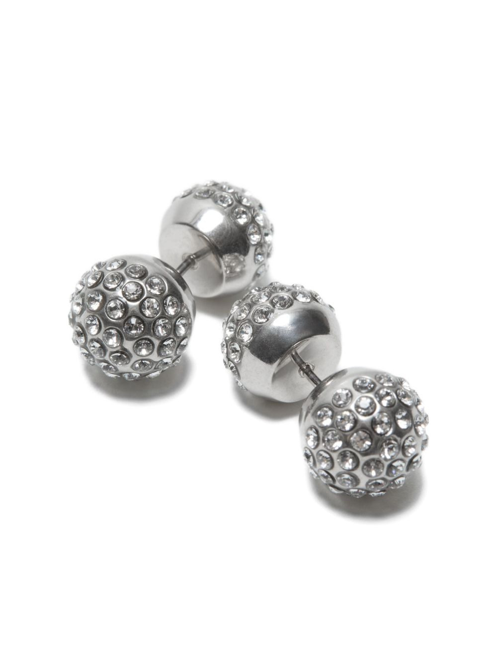 crystal-embellished ball earrings - 3
