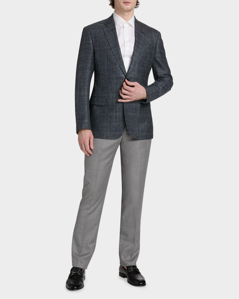 EMPORIO ARMANI Men's Wool, Silk and Linen Single-Breasted Sport Coat outlook