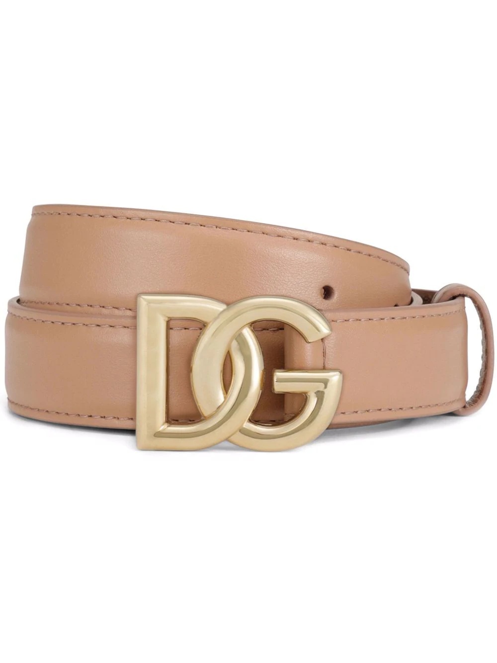 DG logo-buckle leather belt - 1