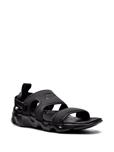 Nike Owaysis sandals "Triple Black" outlook