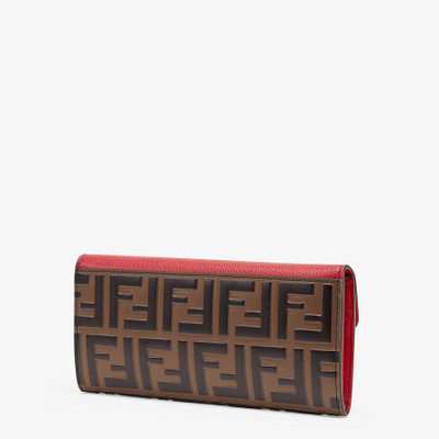 FENDI Red leather wallet outlook