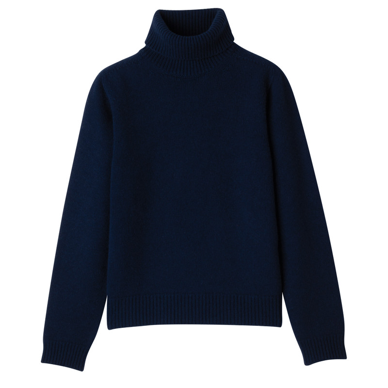Fall-Winter 2023 Collection Turtleneck sweater Navy - Wool 1