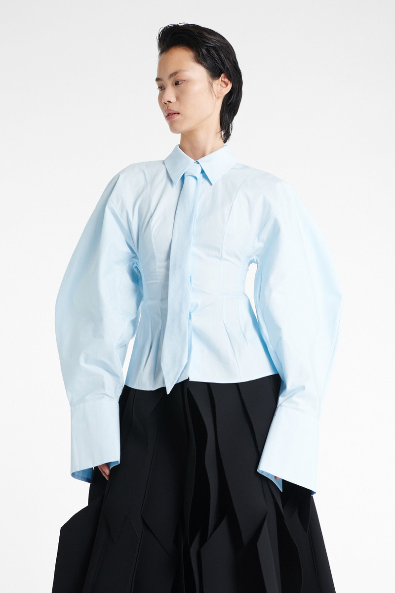 PUFF SLEEVE SHIRT LIGHT BLUE 7