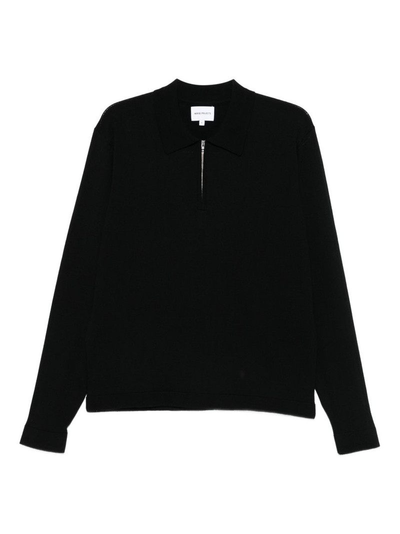 zip-neck polo shirt 1