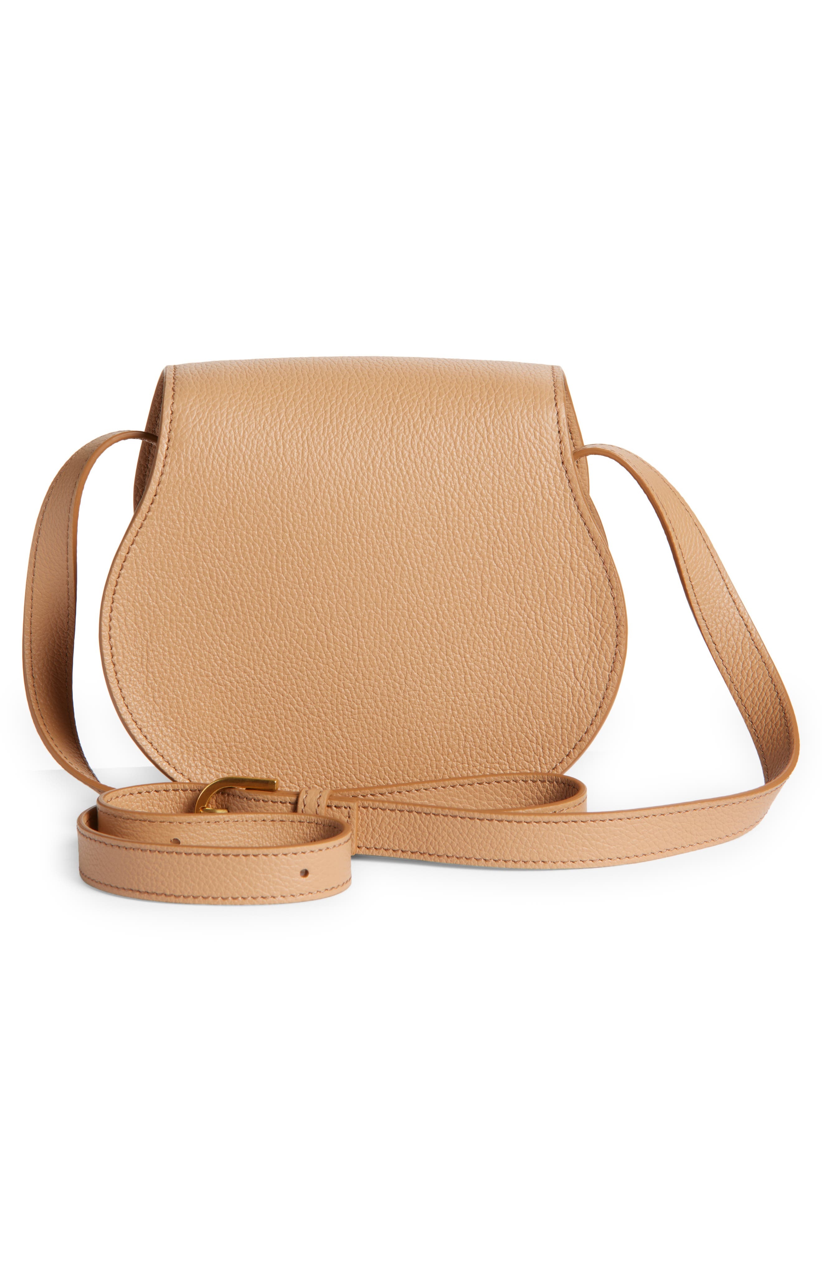 Chloé Small Marcie Leather Crossbody Bag in 26X Light Tan at Nordstrom - 3