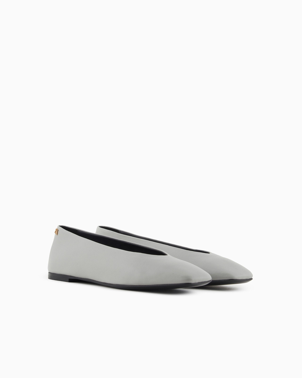 Nappa-leather square-toed ballerinas - 2
