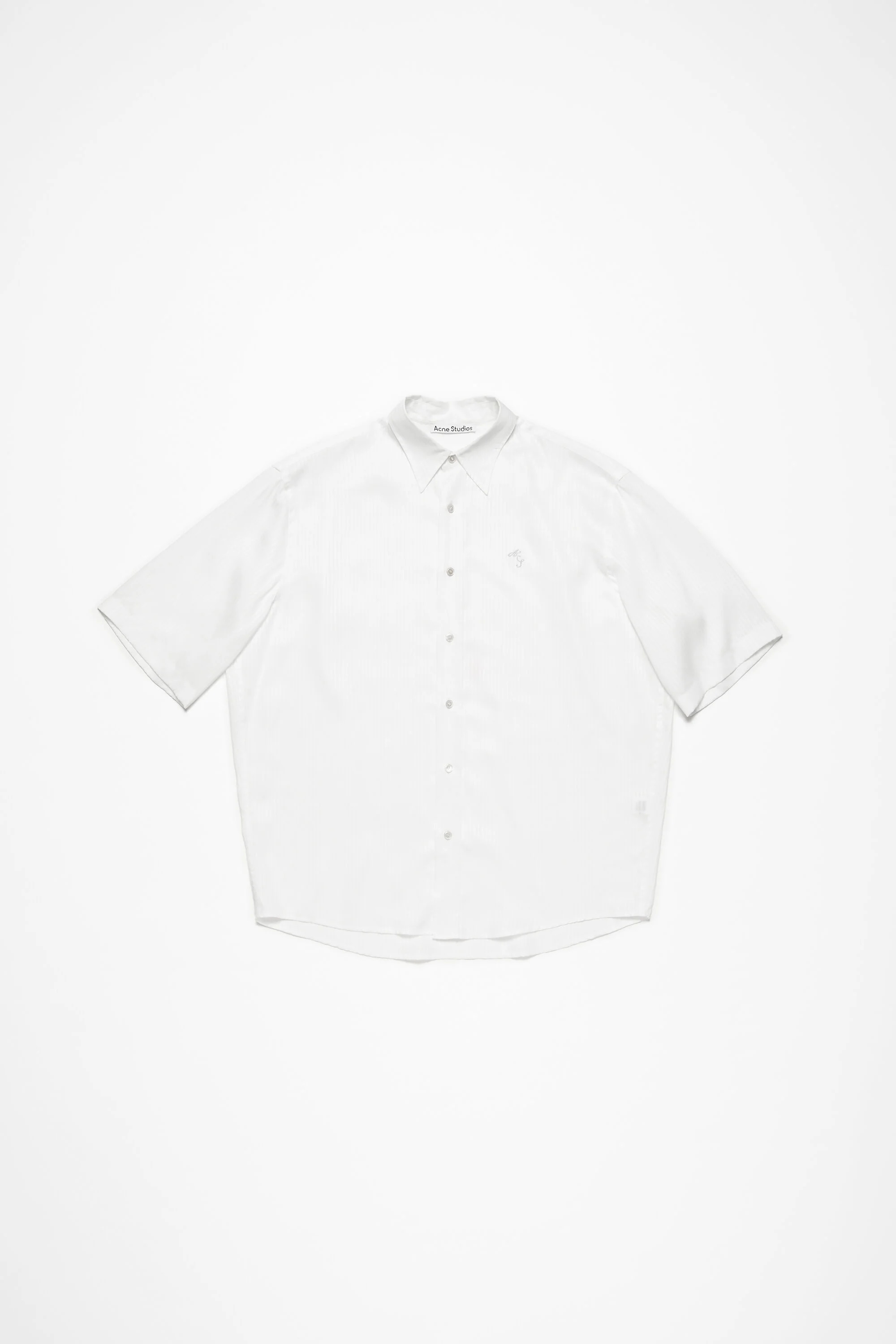 Stripe button-up shirt - White - 6