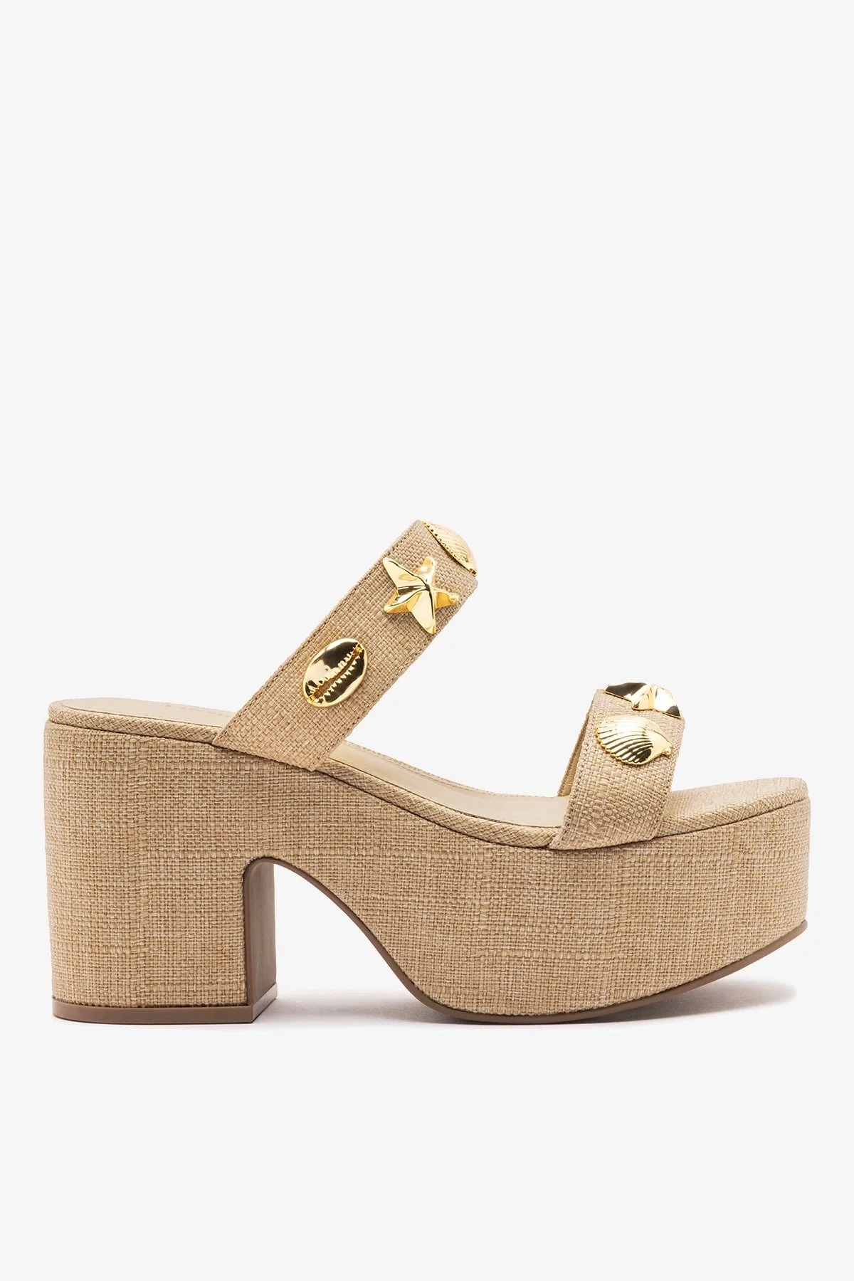 Madison Platform Sandal Beige Raffia - 1
