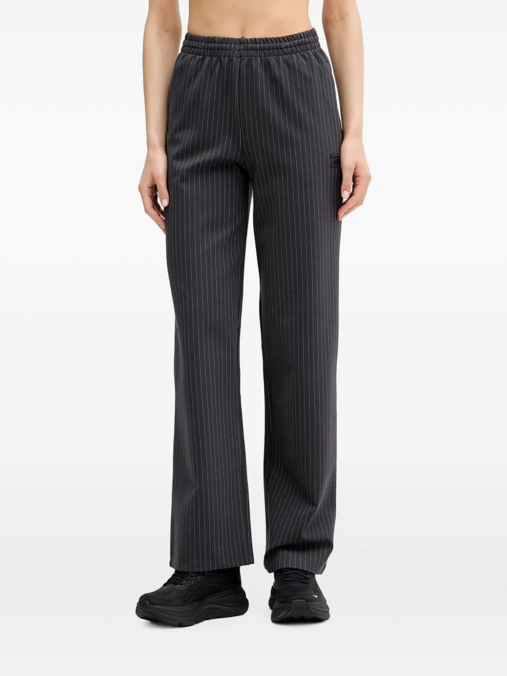 pinstripe-pattern track pants - 1