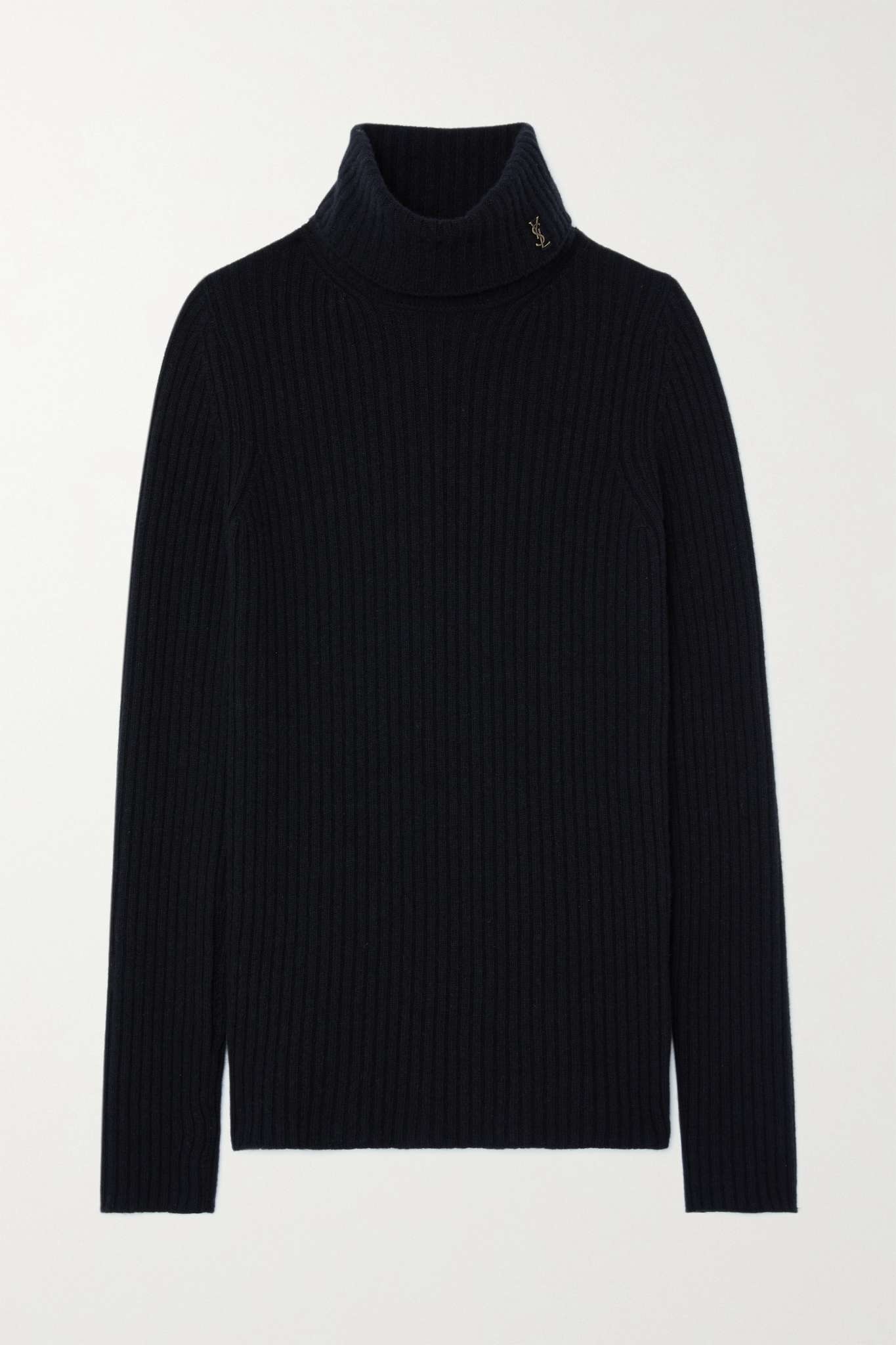 Ribbed wool and cashmere-blend turtleneck sweater - 1