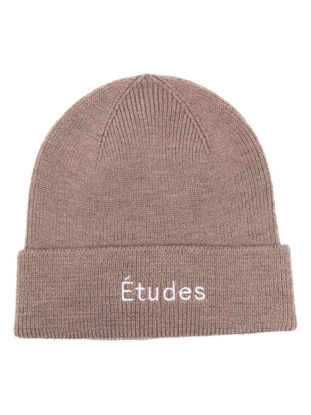 logo-embroidered wool beanie - 1