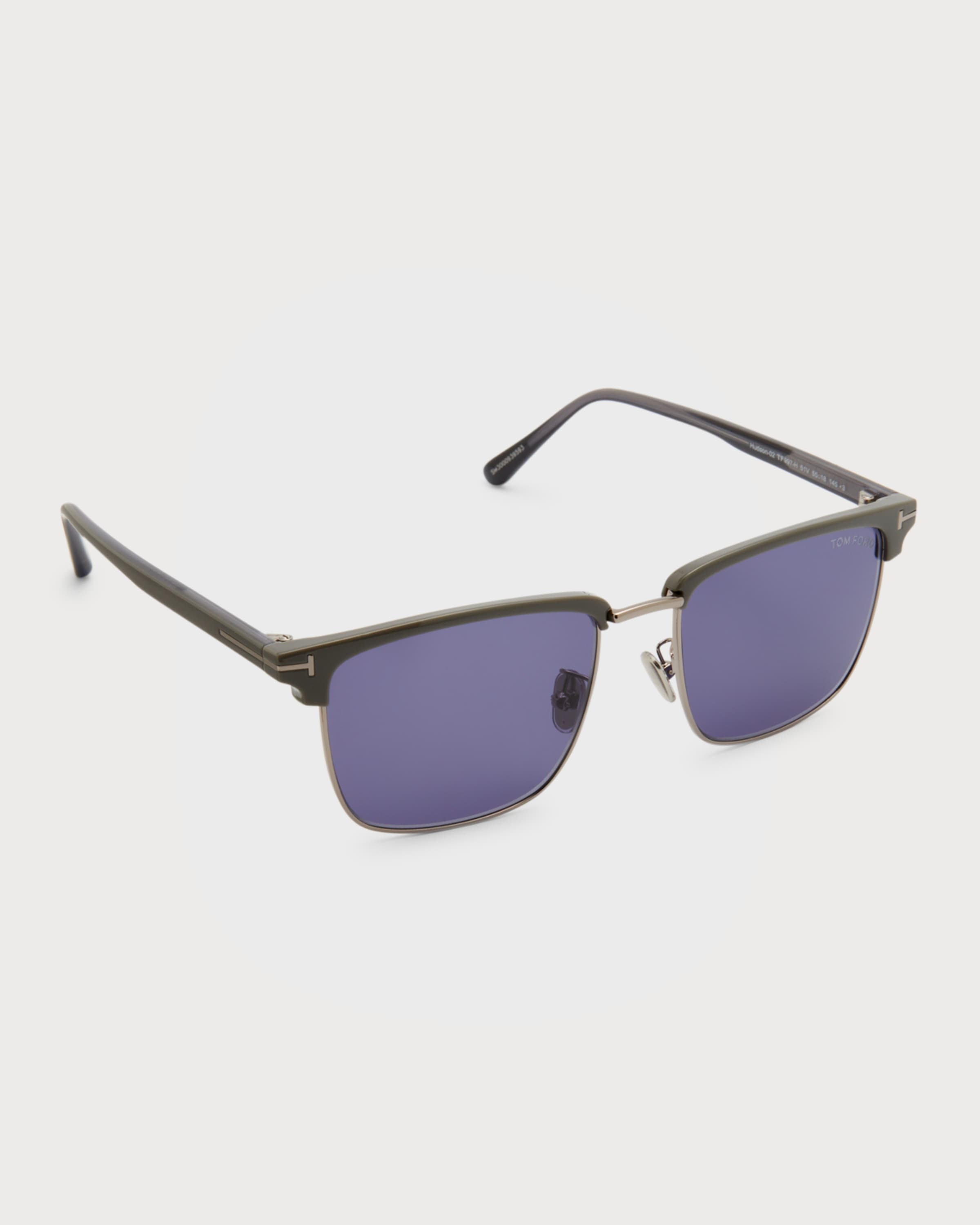 Men's FT0997-Hudson Half-Rim Square Sunglasses - 1