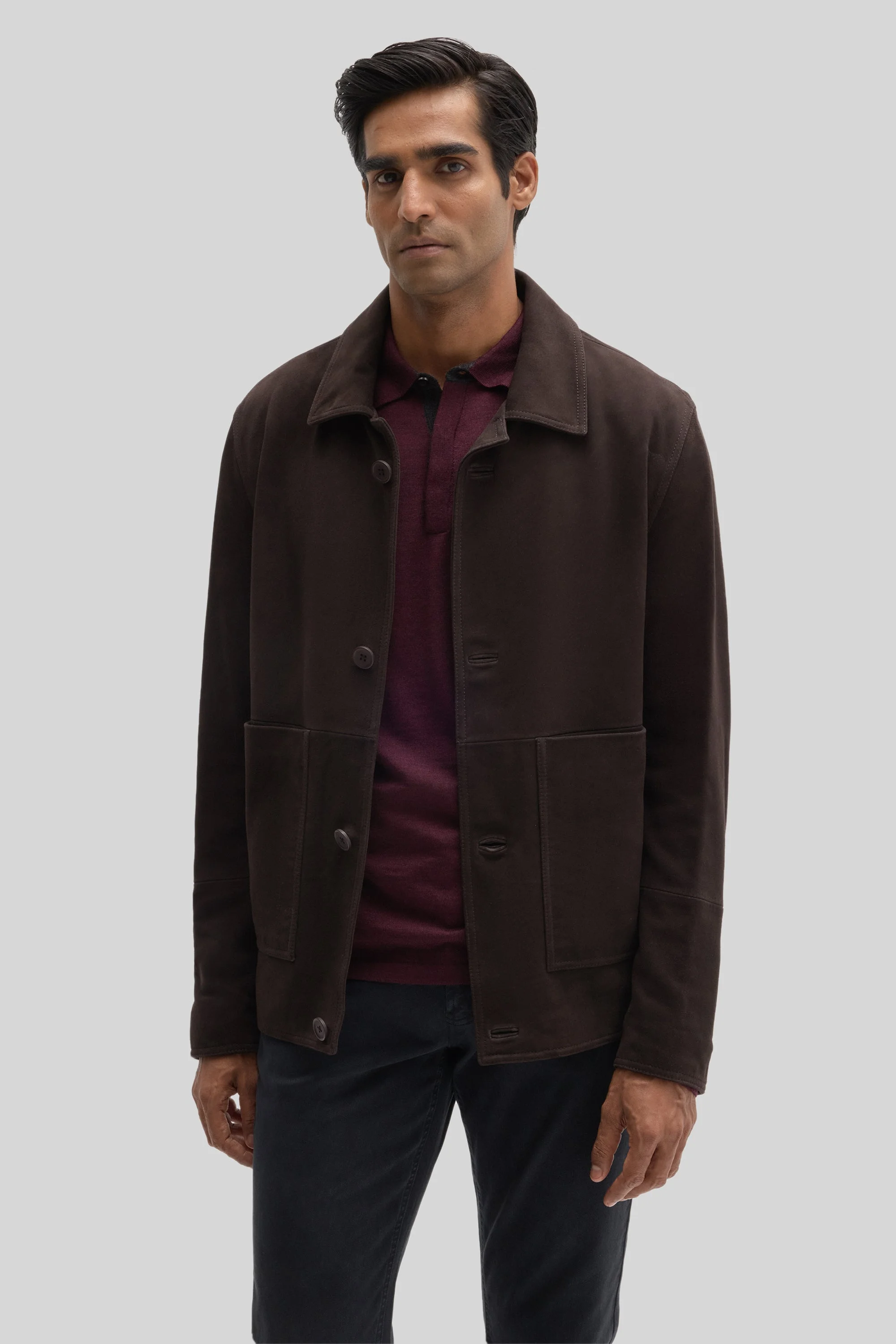Bradford Buttoned Suede Jacket - 1