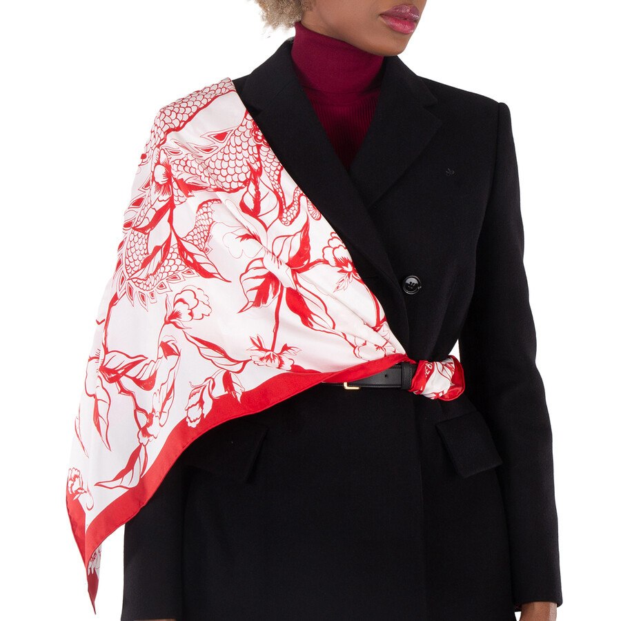 Ferragamo Dragon Print Silk Scarf - 2