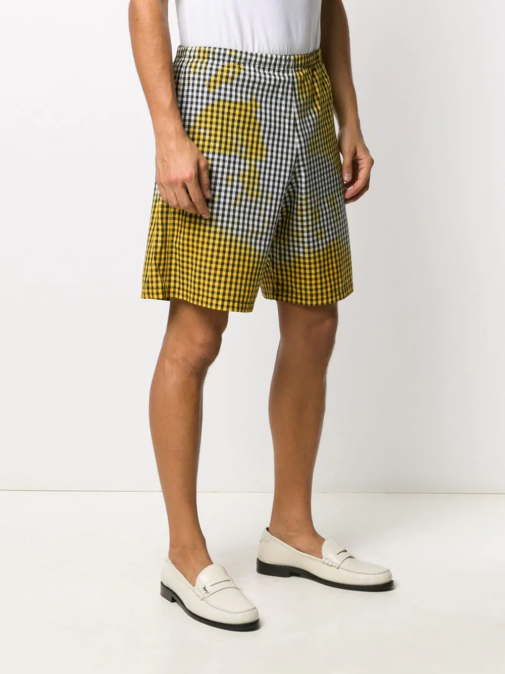 gingham-check shorts - 3