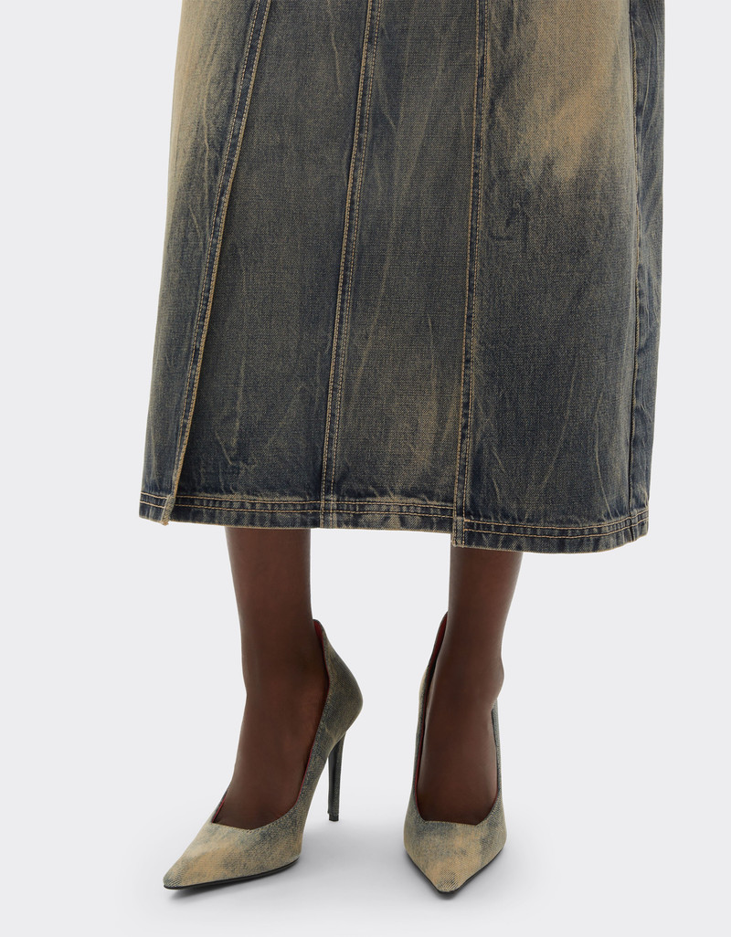 Ferrari Stone-washed denim pumps outlook