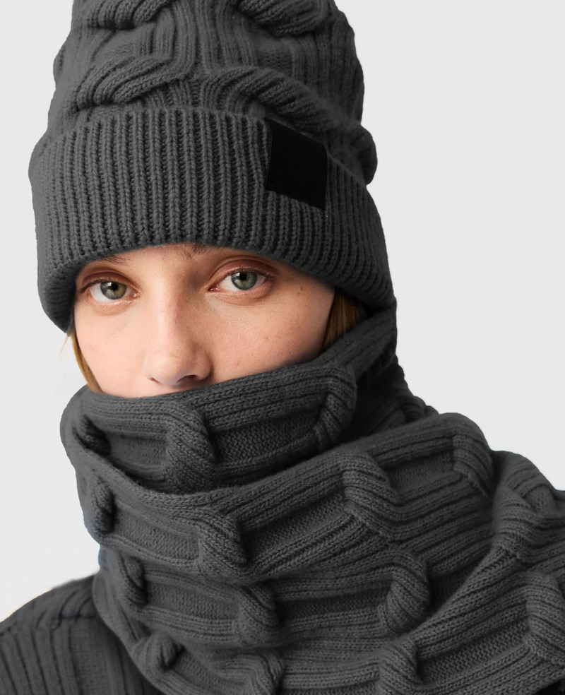 Stella McCartney Falabella Cable-Knit Beanie outlook