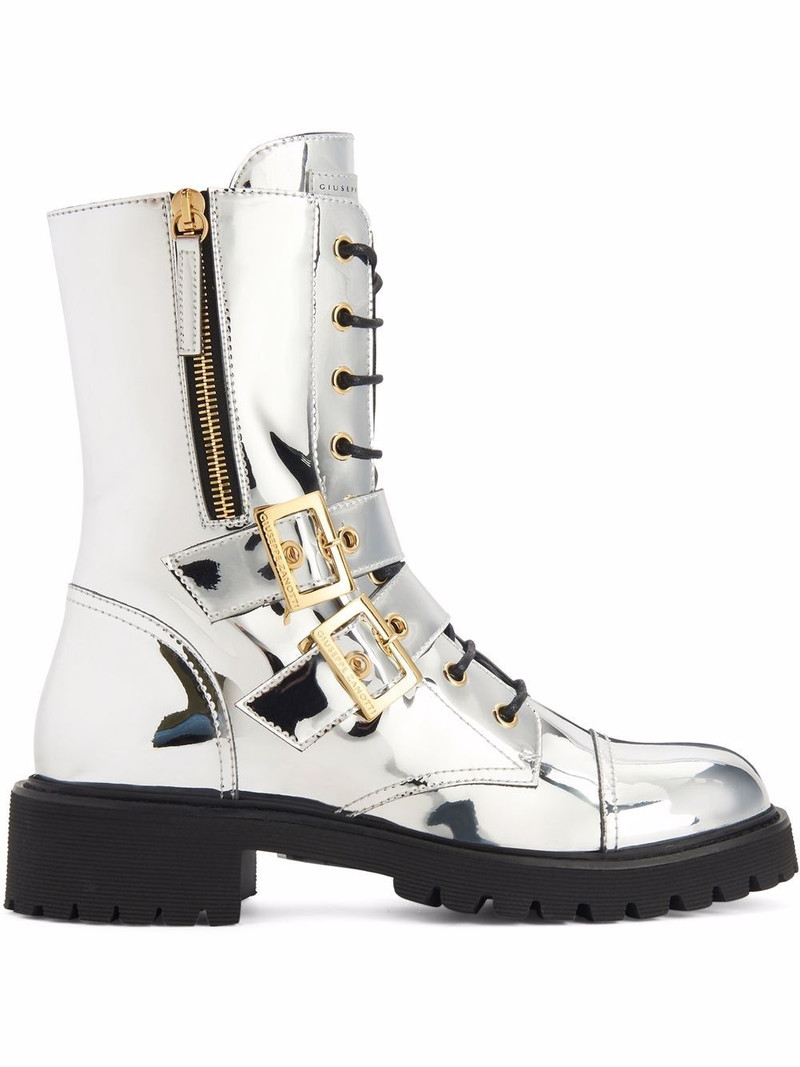 Tifa metallic calf-length boots 1