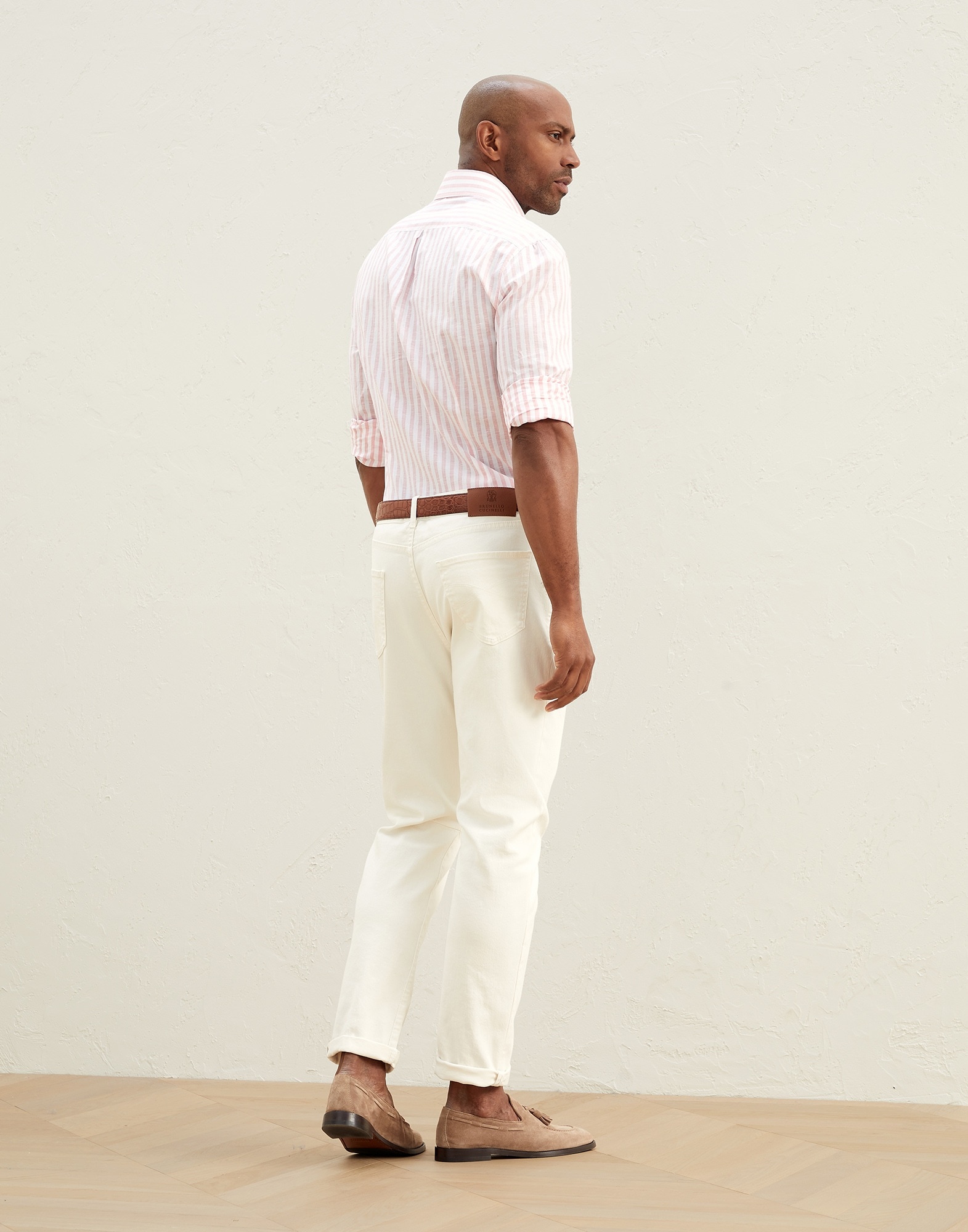 Dyed comfort denim leisure fit five-pocket trousers - 2