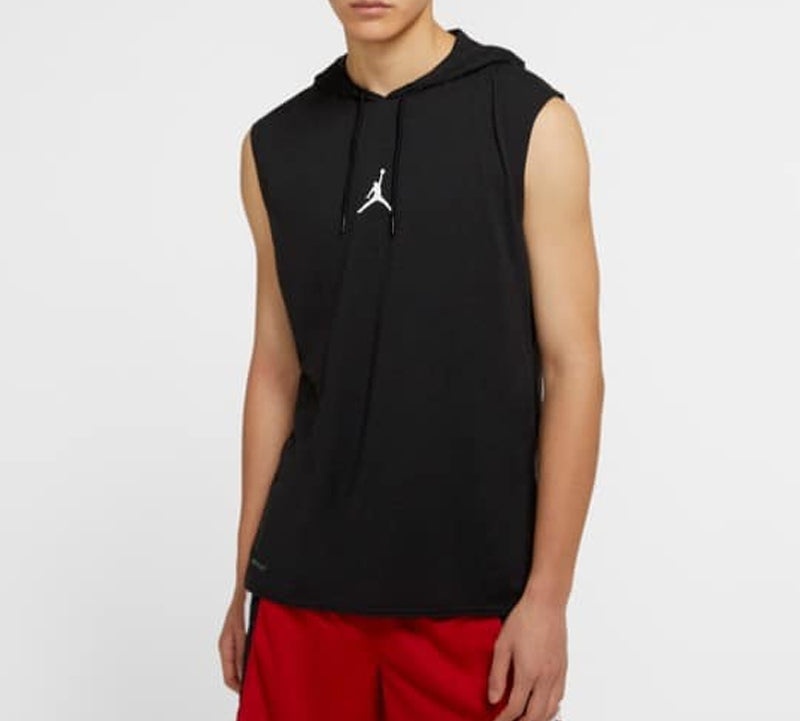Air Jordan Air Dri-Fit Back Alphabet Printing hooded Vest Black White CW0373-010 - 3