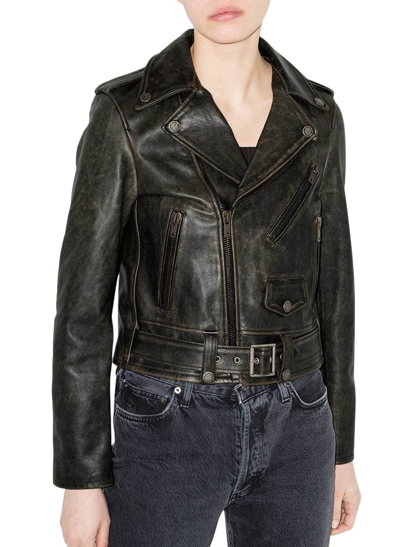 JACKET WITH WORN EFFECT - 1