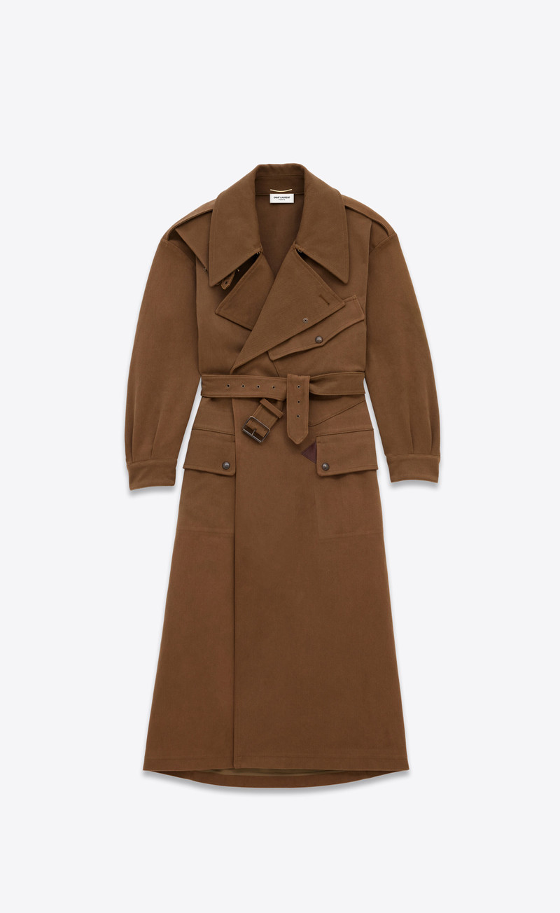 SAINT LAURENT coat in cotton outlook