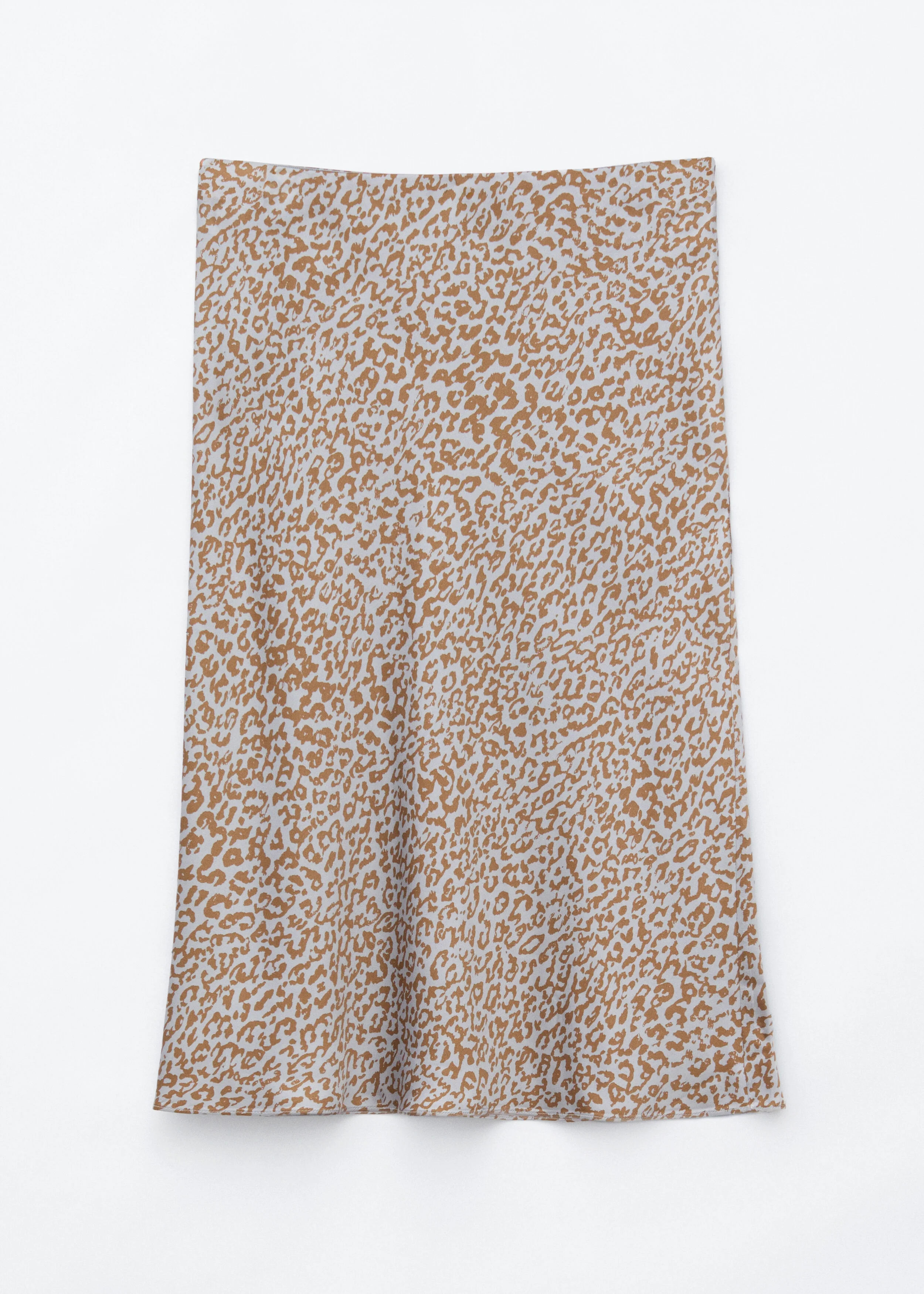Leopard Print Satin Skirt - 1