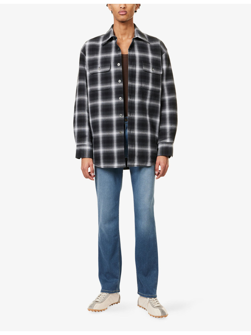 PAIGE Normandie Straight-Leg Stretch-Denim Blend Jeans outlook