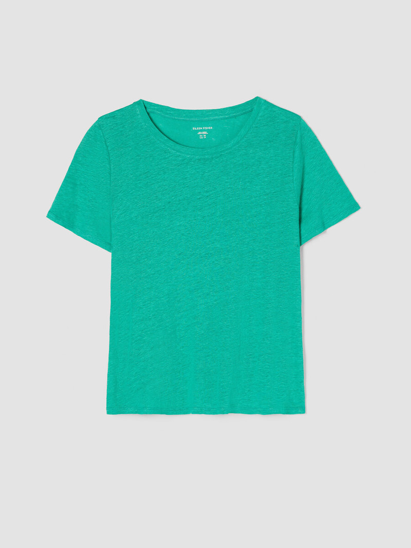 Organic Linen Jersey Crew Neck Tee 1
