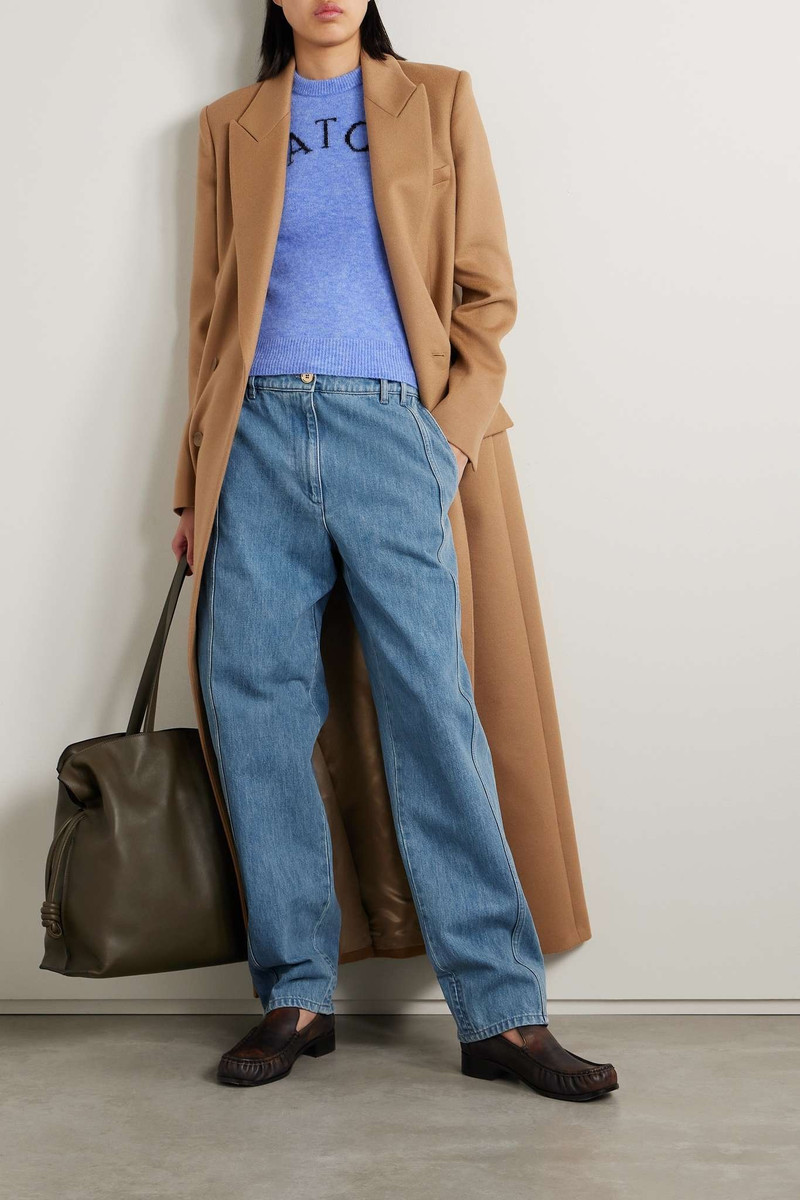 PATOU Paneled mid-rise straight-leg jeans outlook