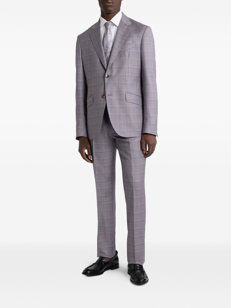 Etro checked single-breasted suit outlook