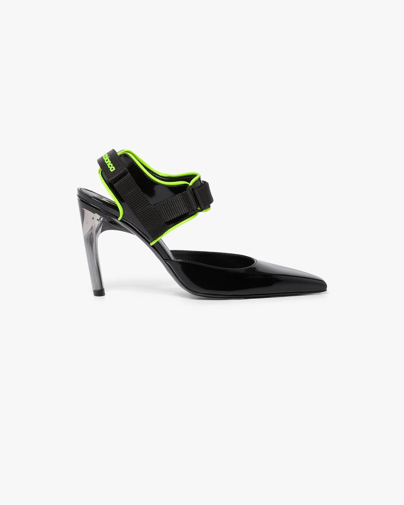 Black Leather Raver Pumps | Casablanca Paris 1
