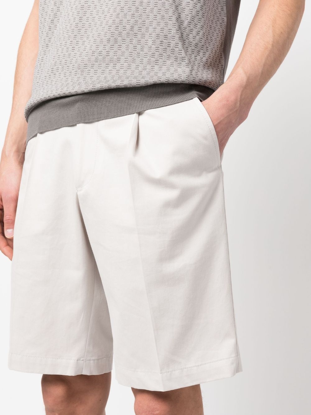drawstring-waist chino shorts - 5