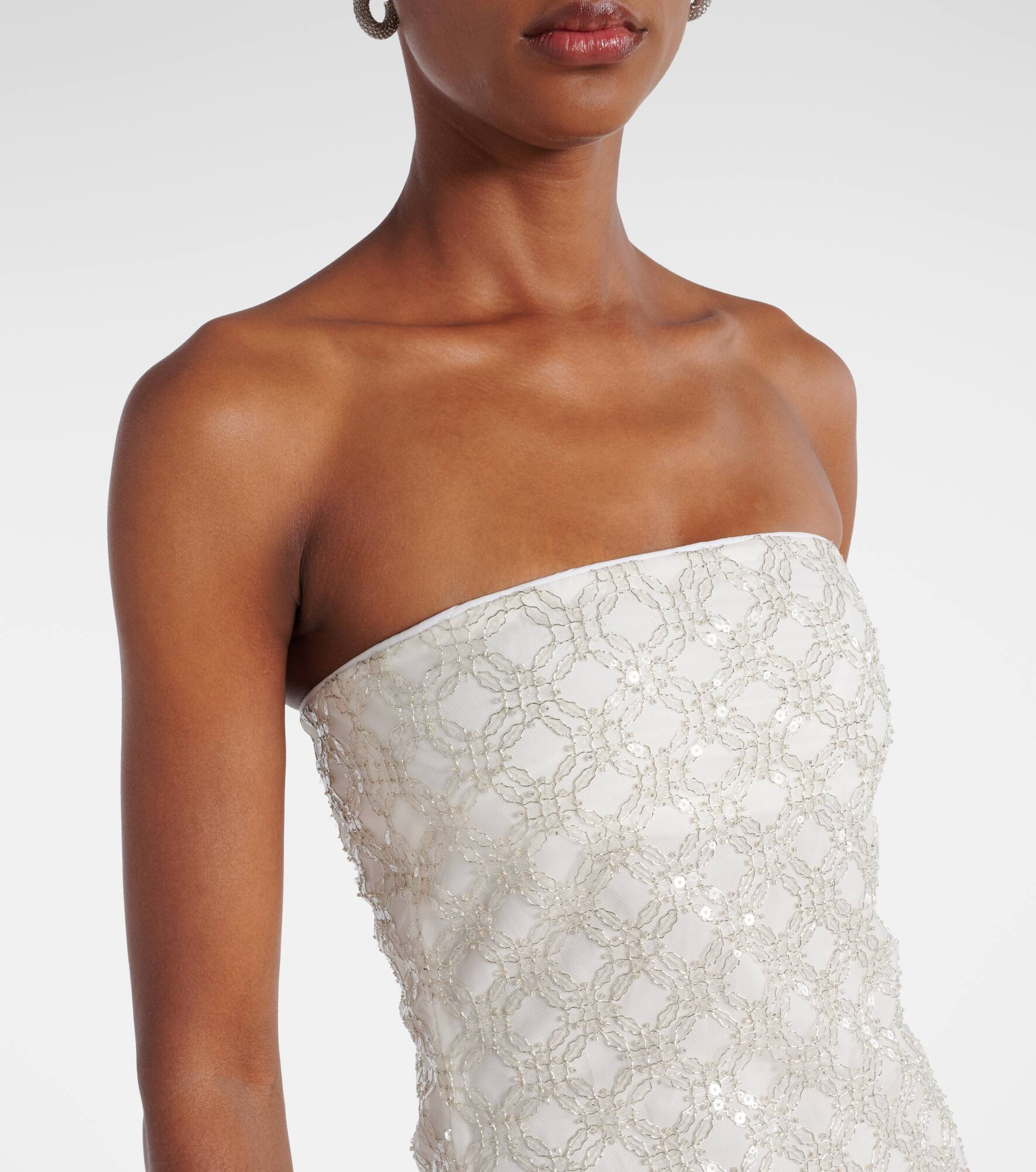 Embellished strapless maxi dress - 4