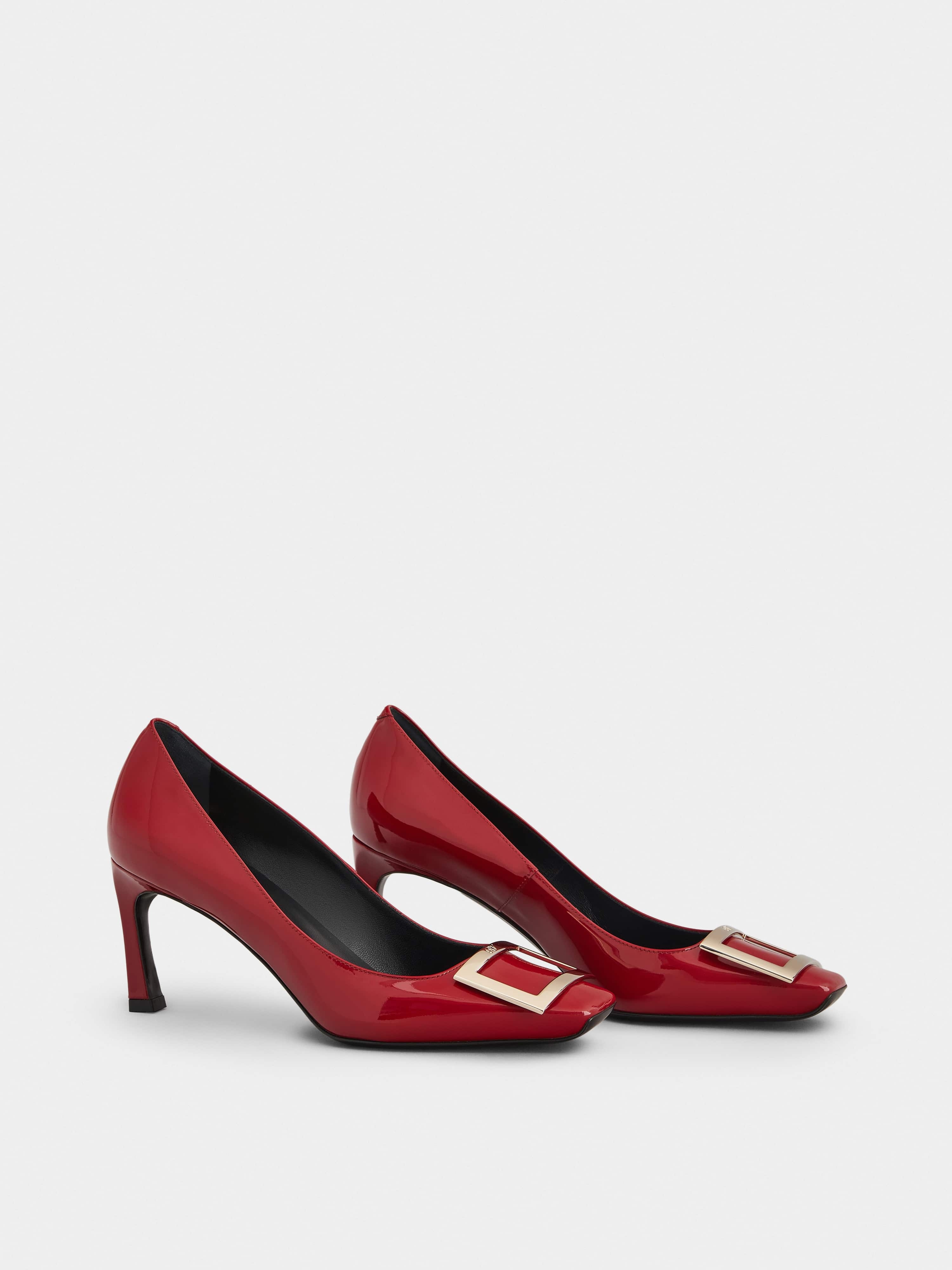 Trompette Metal Buckle Pumps in Patent Leather - 3