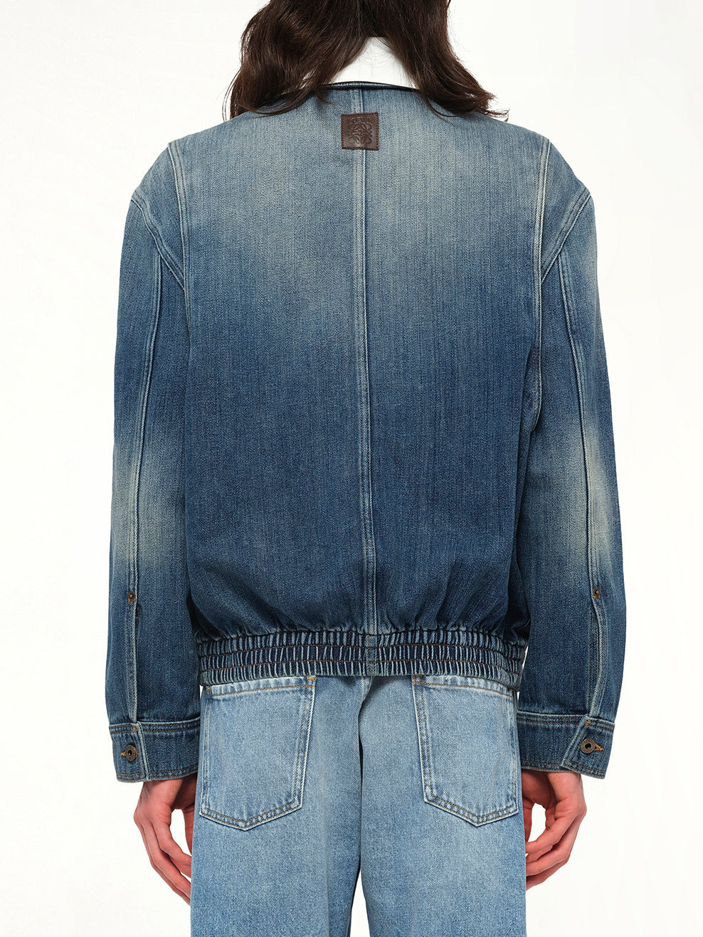 Zip-Up Denim Jacket in Blue - 5