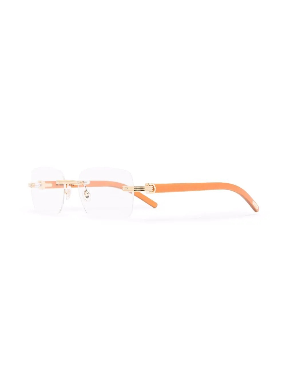 rimless square-frame glasses - 2