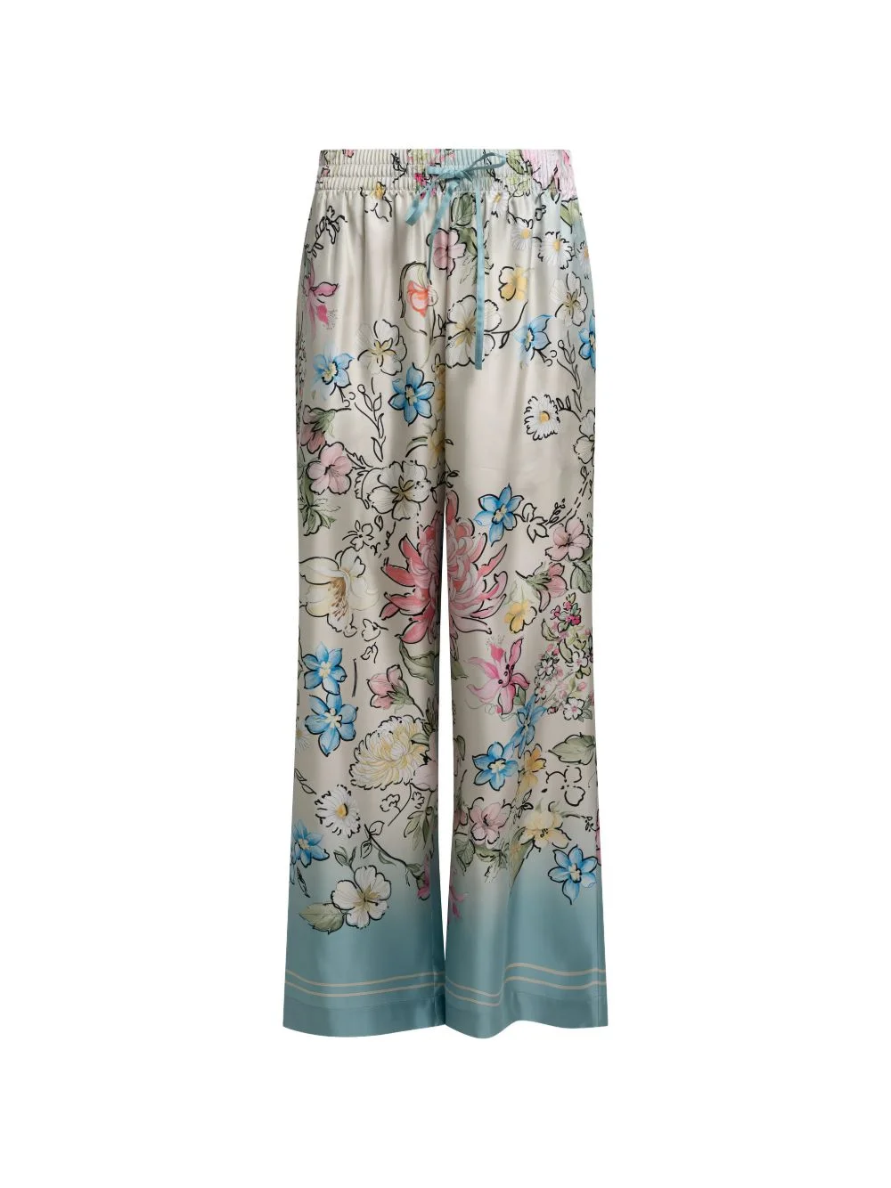 floral-print palazzo pants - 1
