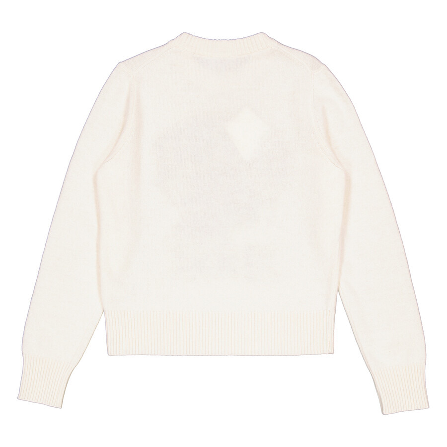 Ganni Egret Logo Intarsia Graphic Bees O-Neck Pullover - 2