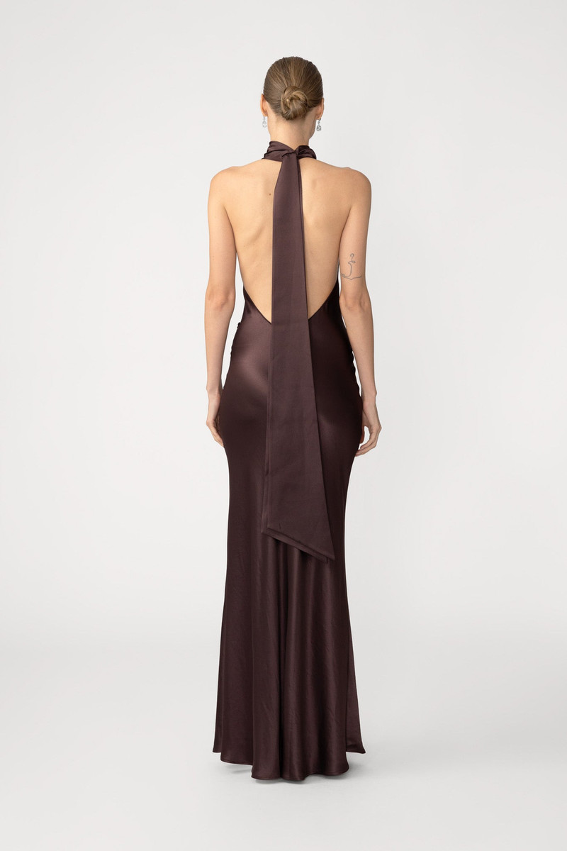 SAU LEE PENELOPE BACKLESS SATIN GOWN outlook