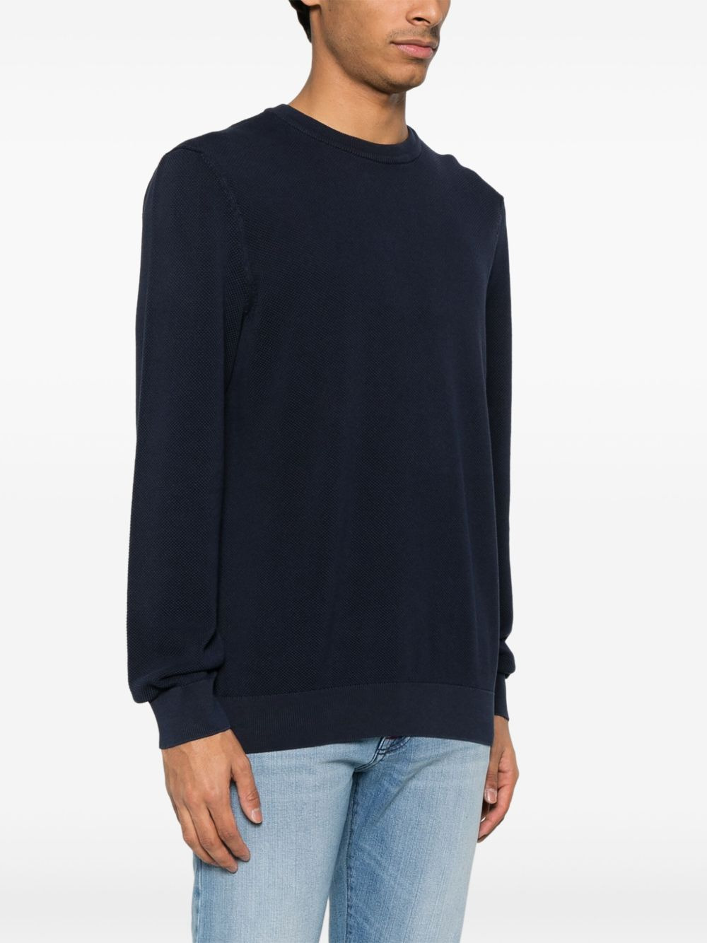 long-sleeve organic-cotton jumper - 3