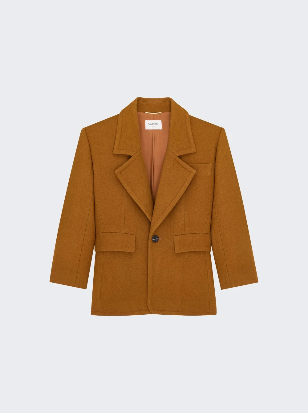 Single Breasted Jacket Camel - 1