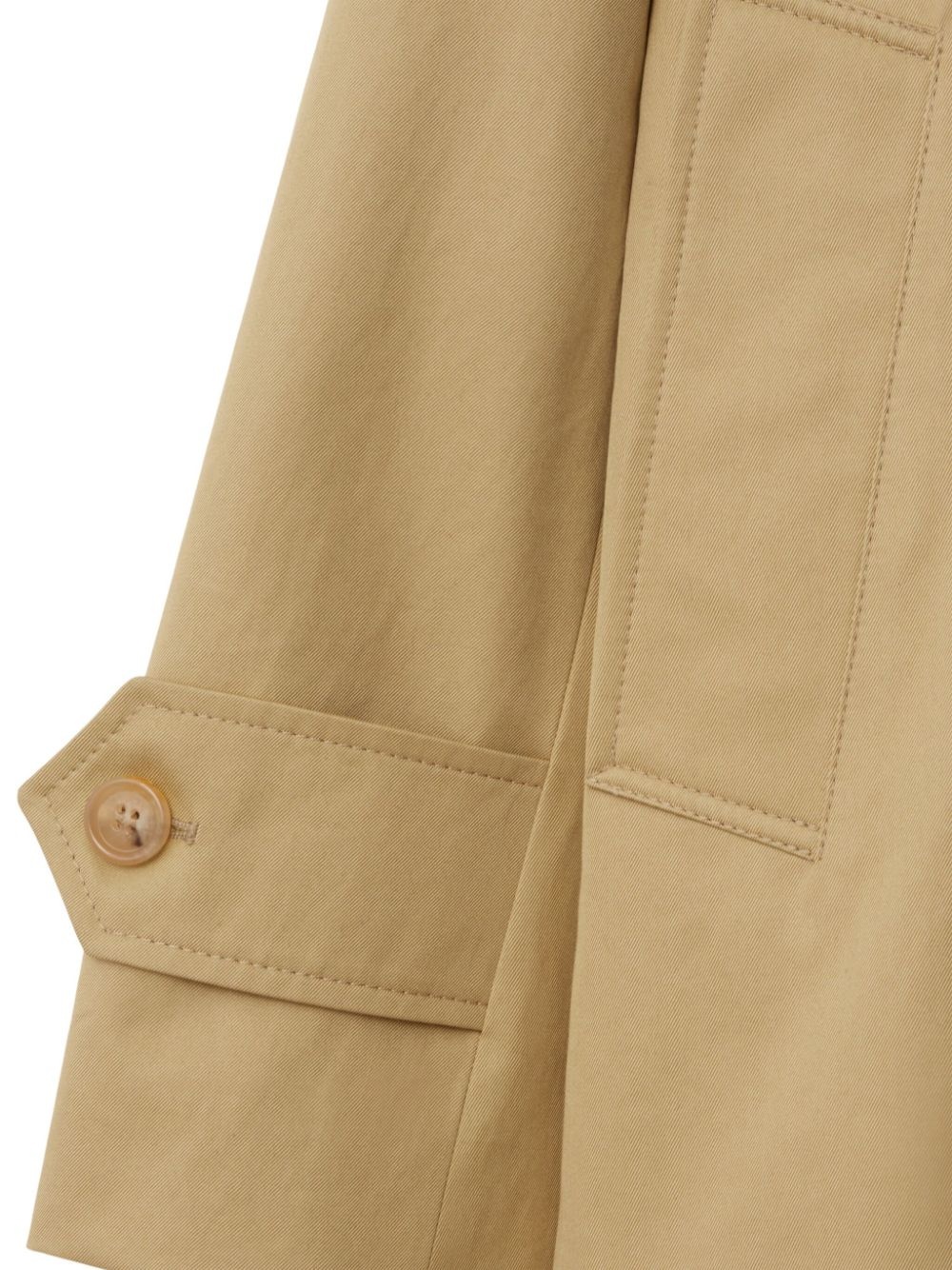 single-breasted cotton car coat - 3