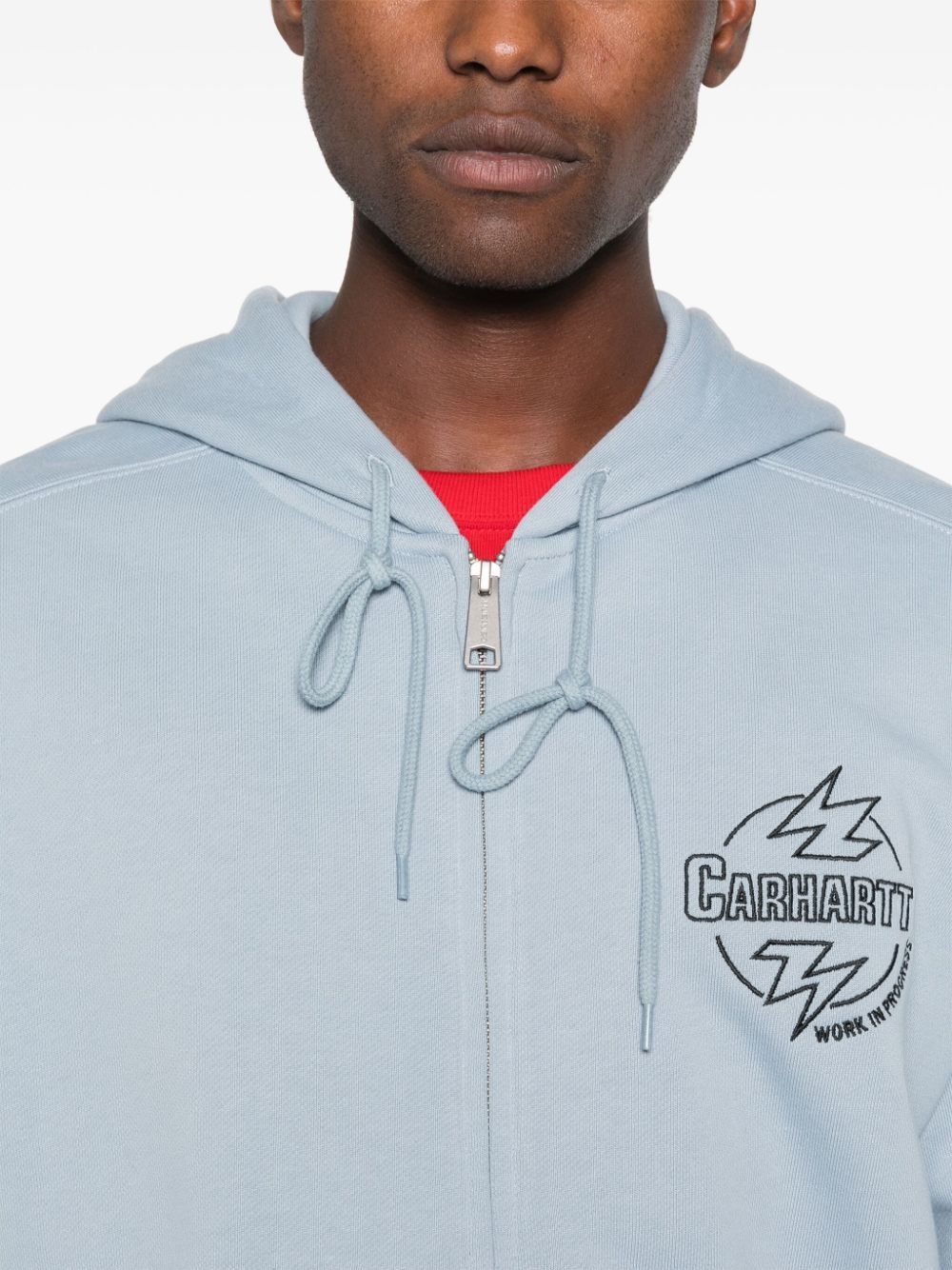 logo-embroidered hoodie - 5