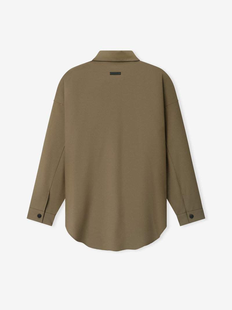 Wool Poplin Relaxed Shirt 2
