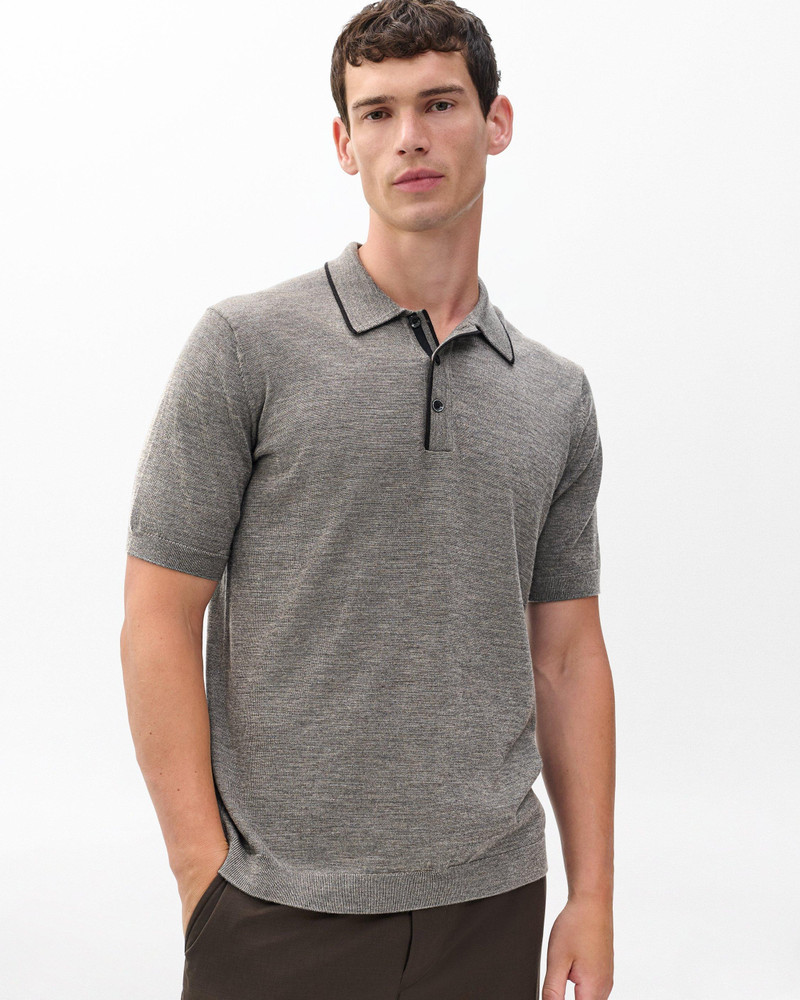 Crawford Wool-Cashmere Knit Polo 1