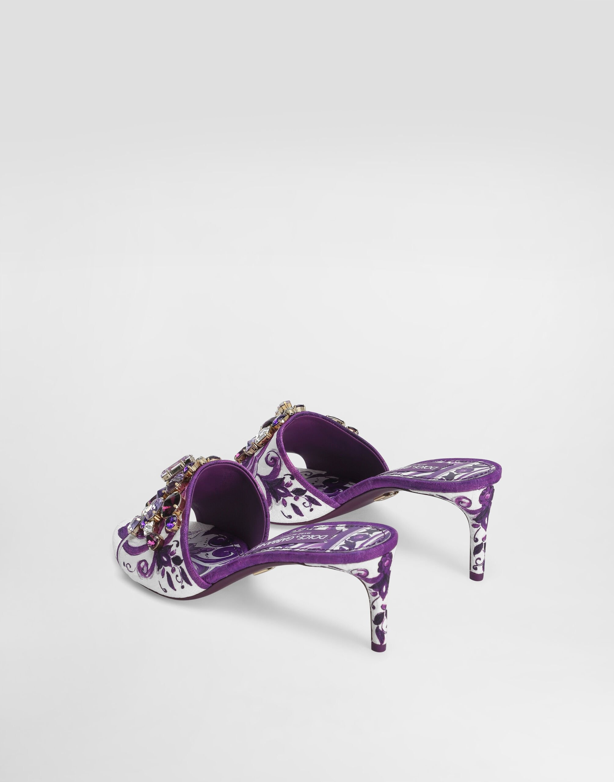 Brocade mules with jewel embroidery - 3
