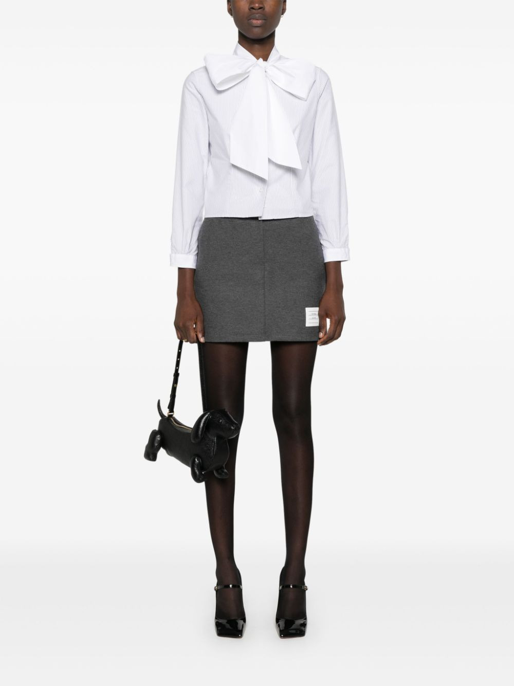 Poplin Bow Collar Blouse - 2