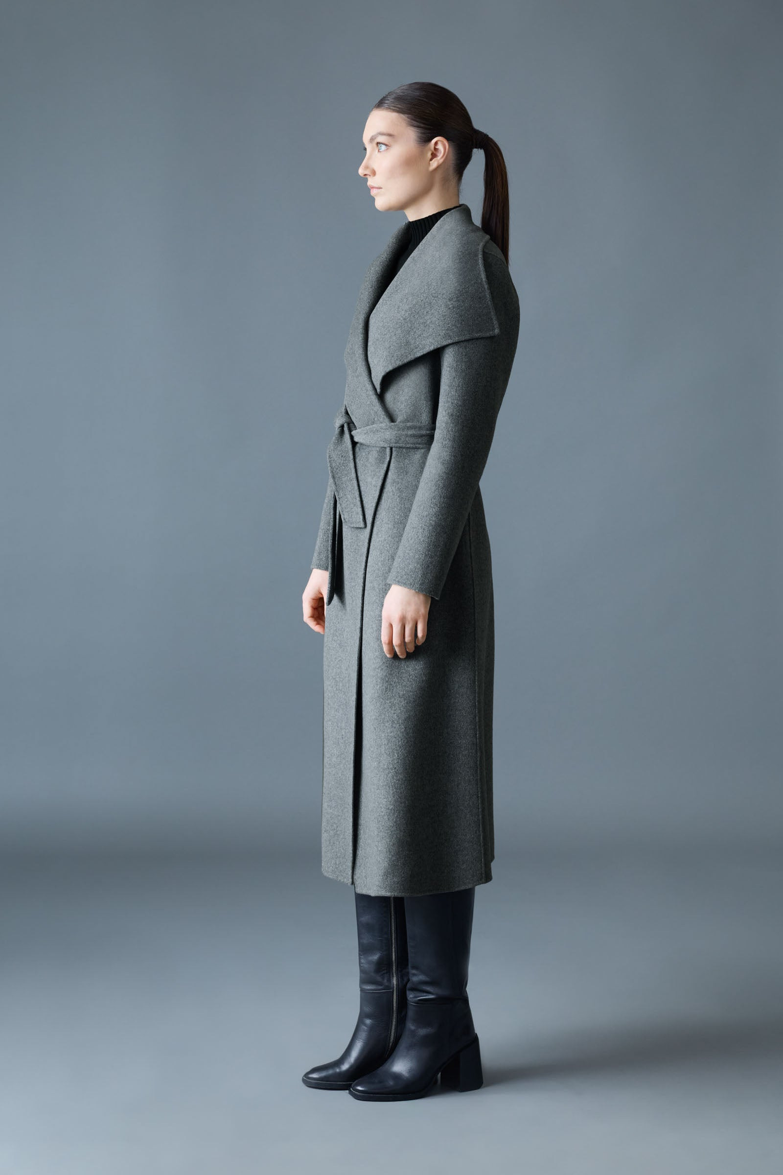MAI-CN Double-face wool wrap coat - 3